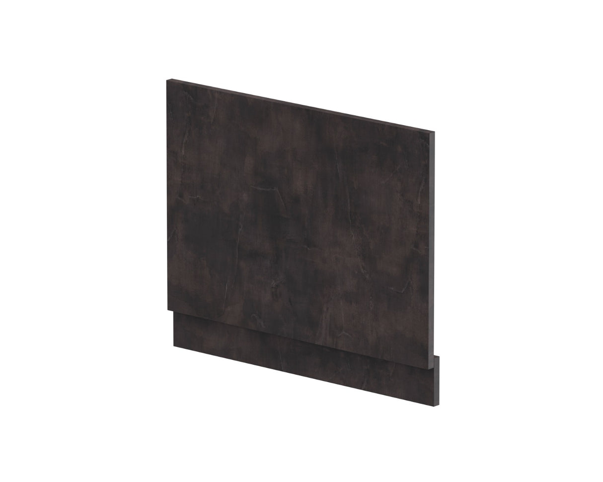 Hudson Reed Havana Straight Shower Bath End Panel & Plinth 700mm - Metallic Slate - MPC2611