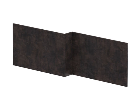 Hudson Reed Havana Square L Shape Shower Bath Front Panel & Plinth 1700mm - Metallic Slate - MPC2635