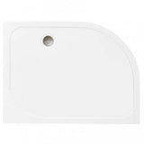 Merlyn MStone Stone Resin Offset Quadrant Shower Tray with Waste 900mm x 760mm Left Handed - White - D976QL