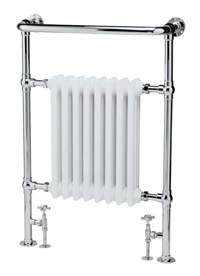 Launde Abbey Harrow Traditional Radiator 965 x 673mm - Chrome