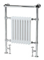 Launde Abbey Harrow Traditional Radiator 965 x 673mm - Chrome