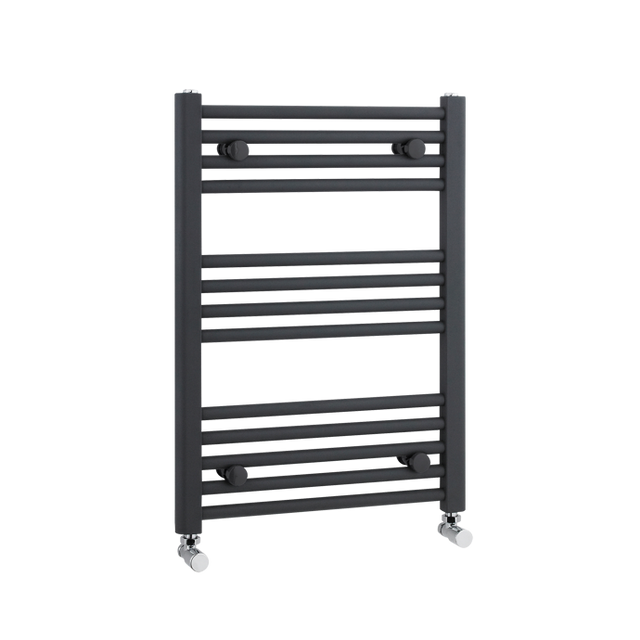 Nuie Straight Heated Towel Rail 700mm High x 500mm Wide  - Anthracite 