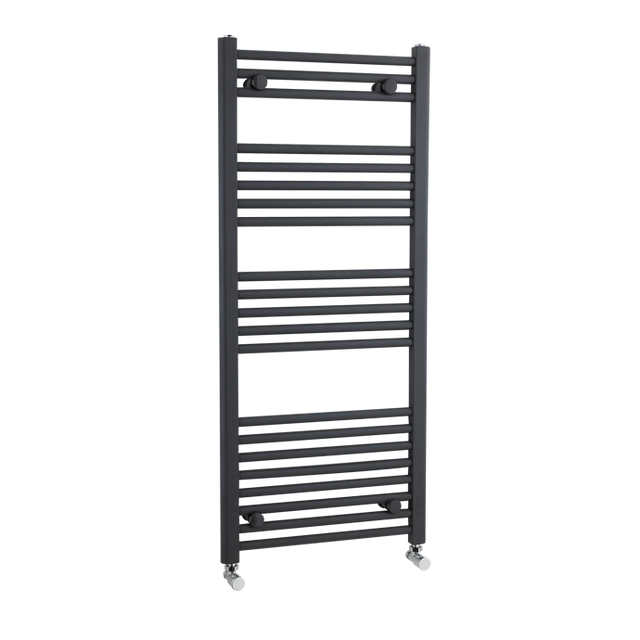 Nuie Straight Heated Towel Rail 1150mm High x 500mm Wide  - Anthracite