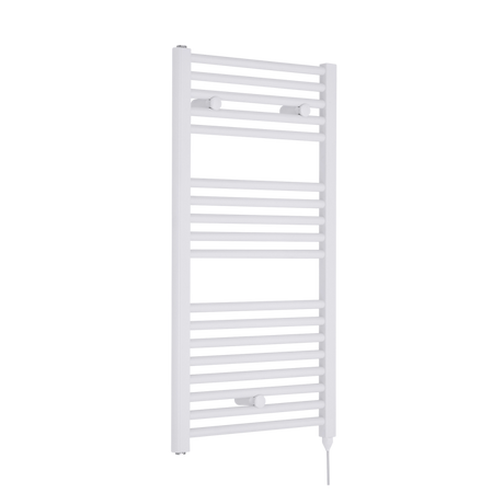 Nuie Heated Electric Towel Rail 920mm High x 480mm Wide  - White  - MTY157