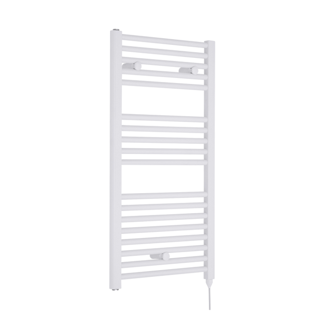 Nuie Heated Electric Towel Rail 920mm High x 480mm Wide  - White  - MTY157