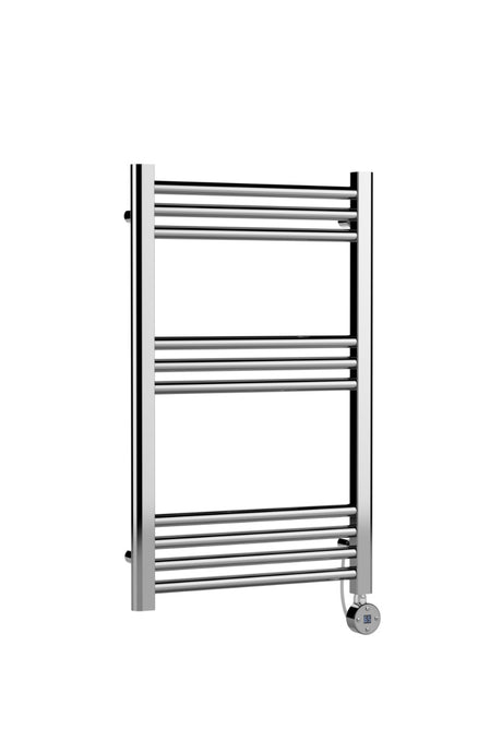 Hudson Reed Electric Round Tube Towel Rail with 10 Bars 800mm x 500mm - Chrome - MTY359