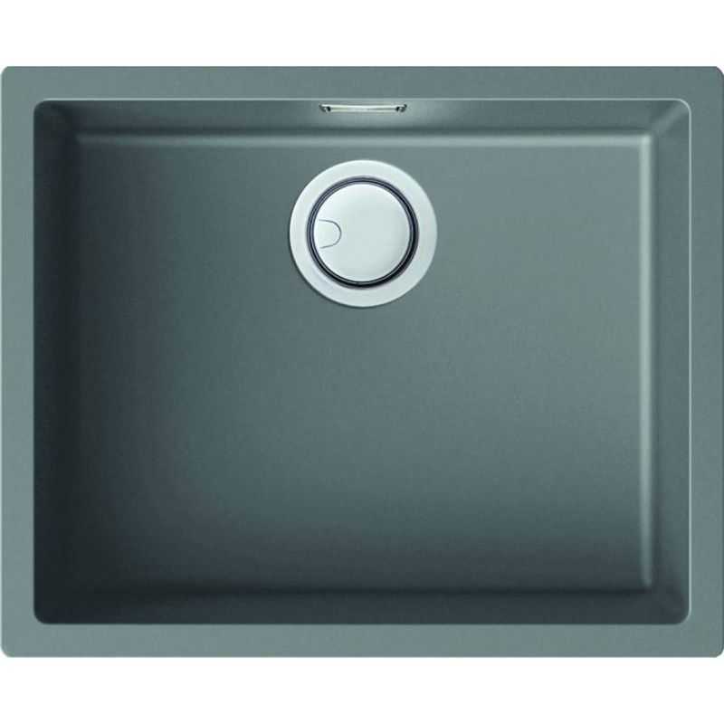 Reginox Elleci Granite light grey single bowl kitchen sink with chrome waste system