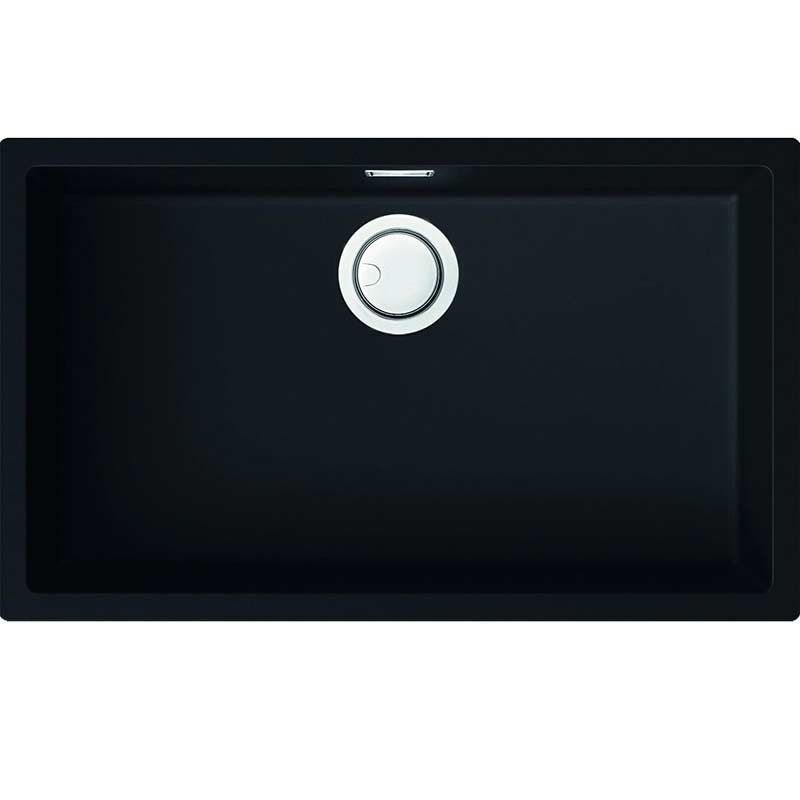 Reginox Multa Elleci Granite Single Bowl Kitchen Sink - Black - MULTA 130 B