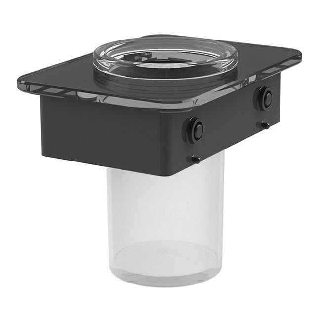 Vado Cameo Frosted Glass Tumbler with 150mm Black Glass - Matt Black - MUS-083-BLK