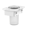 Vado Cameo Muse Glass Tumbler with 150mm Glass - White - MUS-083-WHT