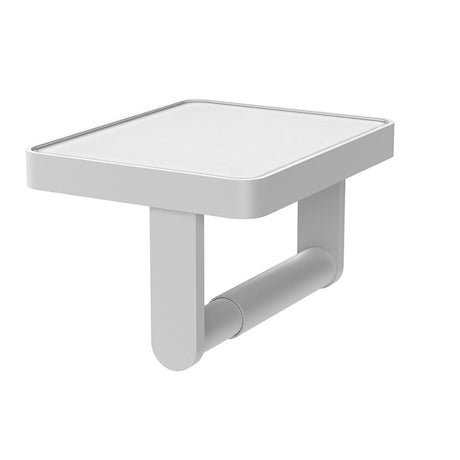Vado Cameo Paper Holder with White Glass - Matt White - MUS-180-WHT-MW