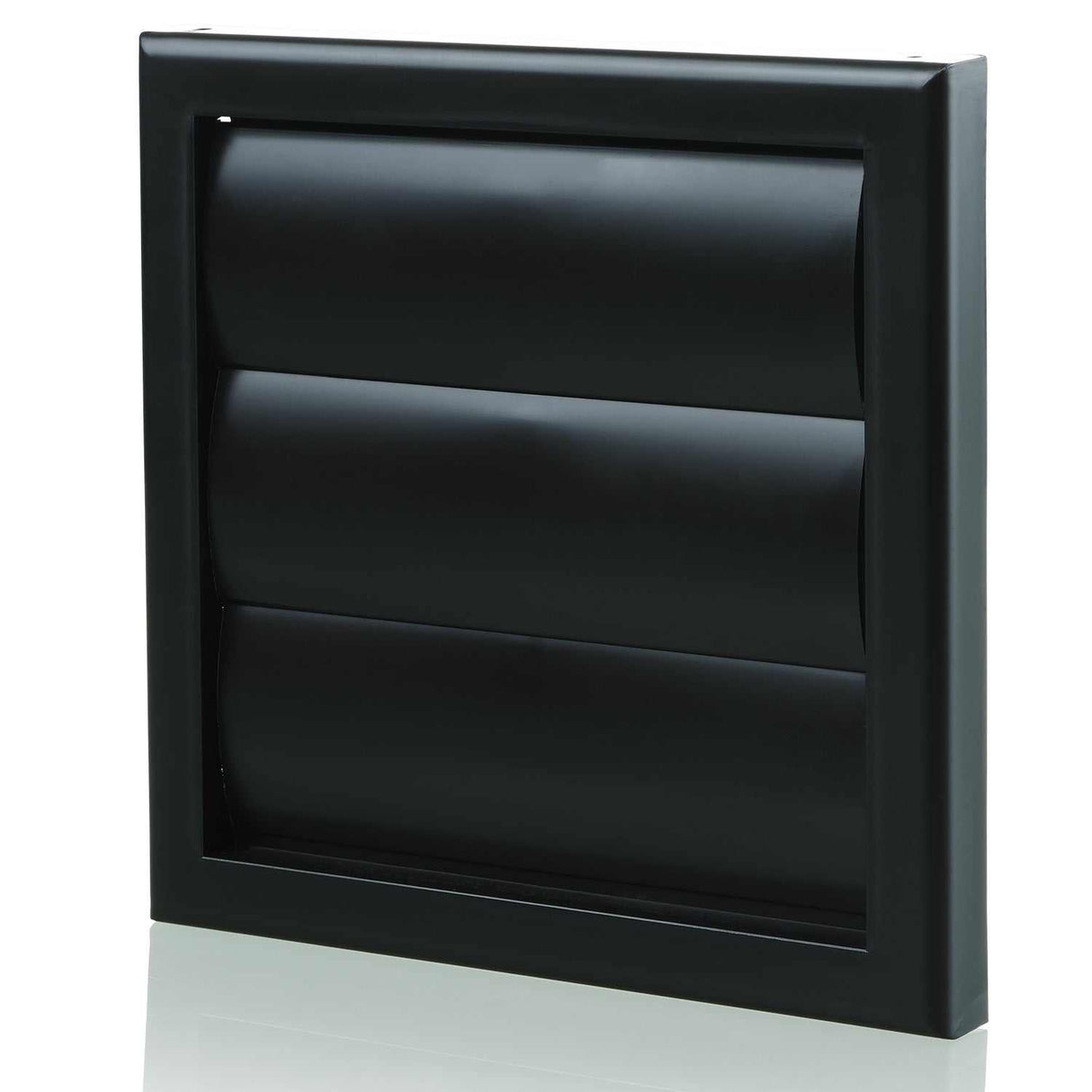 Black Blauberg plastic vented back draught gravity shutter ventilation grille 150mm