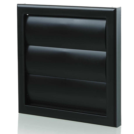 Black Blauberg plastic vented back draught gravity shutter ventilation grille 150mm