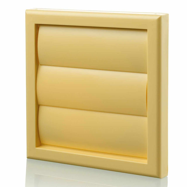Blauberg Plastic Vented back draught gravity shutter ventilation grille in 125mm Cotswold Stone color