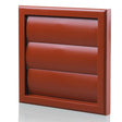 Blauberg plastic vented back draught air gravity shutter ventilation grille in terracotta color with 150mm duct connection