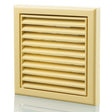 Blauberg Plastic Vented fixed blade air ventilation grille in cotswold stone with insect mesh and 100mm duct connection