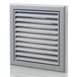 Blauberg Plastic Vented fixed blade air ventilation grille 150mm grey with insect mesh and removable core