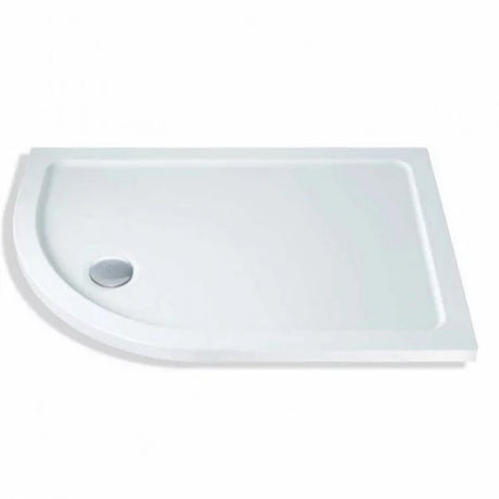 MX Modern Elements Left Handed Offset Quadrant Shower Tray with Waste 1200mm x 760mm - White -TOT