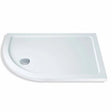 MX Elements Offset Quadrant Left Handed Shower Tray with Waste 1000mm x 900mm - White - TOP