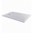 MX Elements Modern Walk-In Rectangular Shower Tray with Waste 1700mm x 800mm - White - ST6