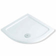 MX Elements Flat Top Quadrant Shower Tray with Waste 900mm x 900mm - White - TBO