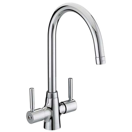 Bristan Monza EasyFit Modern Dual Handle Mono Kitchen Sink Mixer Tap - Chrome - MZ SNK EF C