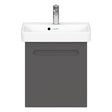 Duravit No.1 Right Hand Wall Hung 1 Door Vanity Unit 390mm - Graphite Matt - N14266R49490000