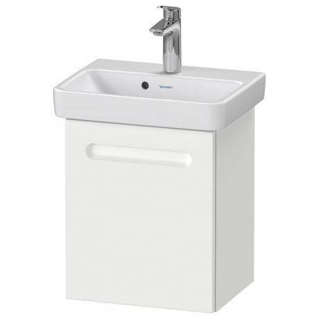 Duravit No.1 Left Hand Wall Hung Vanity Unit 500mm Wide - Matt White - N14267L18180000