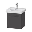 Duravit No.1 Left Hand Wall Hung 1 Door Vanity Unit 440mm - Graphite Matt - N14267L49490000
