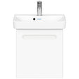 Duravit No.1 Right Hand Wall Hung 1 Door Vanity Unit 500mm Wide - Matt White - N14267R18180000