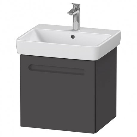 Duravit No.1 Wall Hung 1Drawer Vanity Unit 550mm Wide - Matt Graphite - N14280049490000