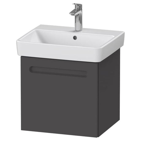 Duravit No.1 Wall Hung 1-Drawer Vanity Unit 550mm - Matt Graphite - N14380049490000