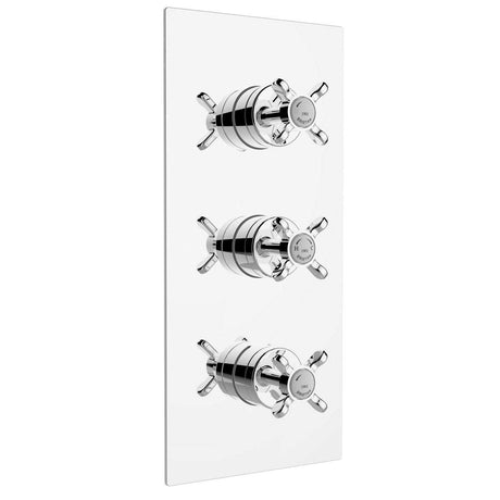 Bristan 1901 Recessed Integral Twin Stopcocks Thermostatic Dual Control Shower Valve - Chrome - N2 SHC3STP C