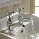 Bristan 1901 Traditional Basin Pillar Taps with Ceramic Disc Valves - 