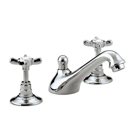 Bristan 1901 Traditional Pop Up Waste 3 Hole Basin Mixer Tap with Ceramic Disc Valves - Chrome - N 3HBAS C CD
