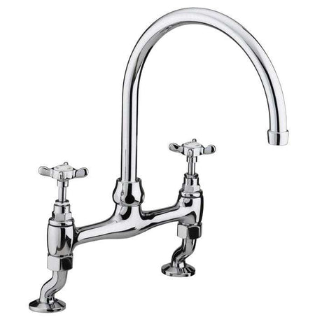 Bristan 1901 Bridge Pillar Mounted Kitchen Sink Mixer - Chrome - N DSM C