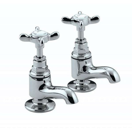 Bristan 1901 Traditional Vanity Basin Pillar Taps with Ceramic Disc Valves - Chrome - N VAN C CD