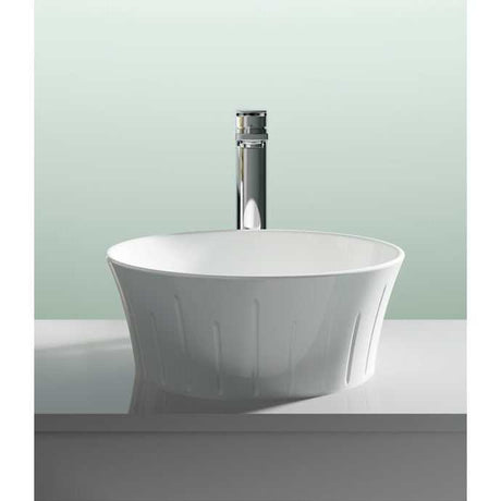 Nuie Vessels Countertop Round Sit-On Basin 360mm Wide - 0 Tap Hole - NBV167