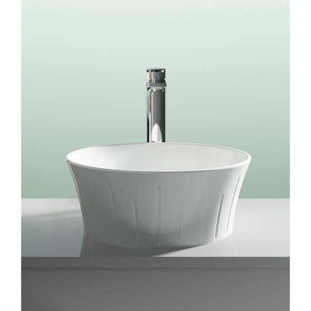 Nuie Vessels Countertop Round Sit-On Basin 360mm Wide - 0 Tap Hole - NBV167