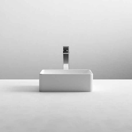 Nuie Sit-On Vessels Rectangular Countertop Basin 365mm Wide - 0 Tap Hole - NBV179