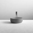 Nuie Round Sit-On Vessels matt grey round ceramic countertop bathroom basin 350mm wide