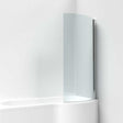 Nuie Curved Bath Screens Polished Chrome Contemporary P-Bath Screen - 