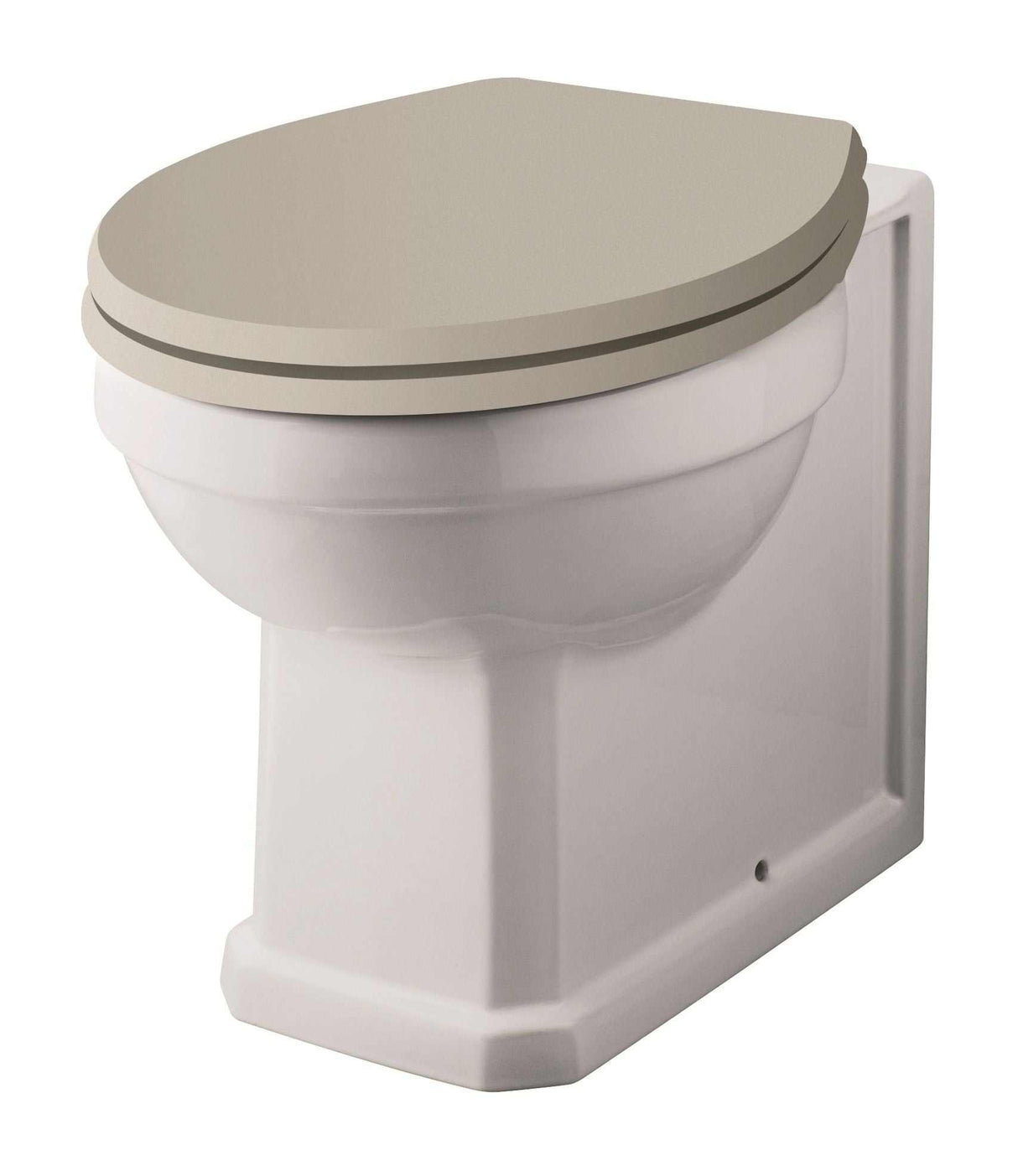 Hudson Reed Richmond white traditional comfort height back-to-wall toilet base without seat