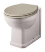 Hudson Reed Richmond white traditional comfort height back-to-wall toilet base without seat