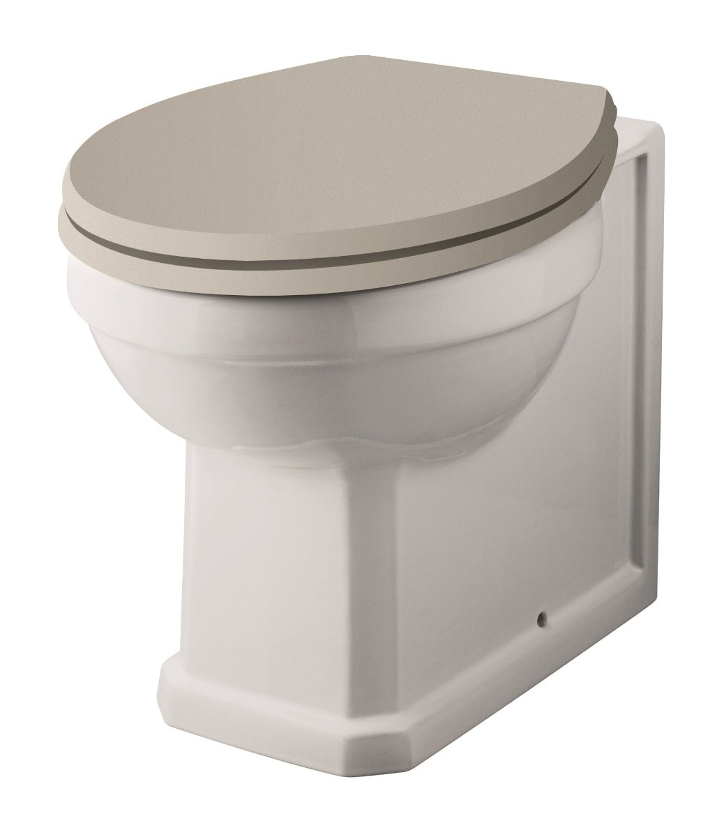 Launde Abbey Richmond Comfort Height Back to Wall Pan - White