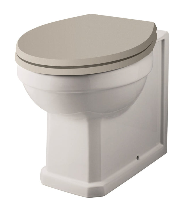 Launde Abbey Richmond Comfort Height Back to Wall Pan - White