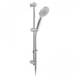 Vado Nebula Slide Rail Shower Kit with round 3-function rub-clean handset, push-button control, 600mm chrome slide rail, and 150cm Smoothflex hose