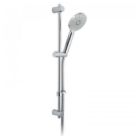 Vado Nebula Round 3 function 600mm chrome slide rail shower kit with handheld showerhead