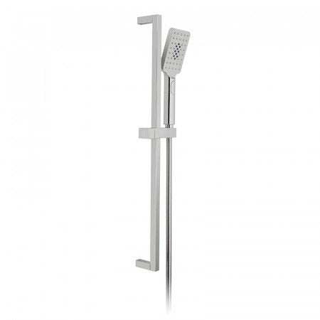 Vado Nebula Square chrome 3 function slide rail shower kit with smooth hose