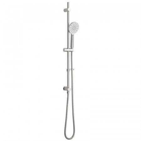 Vado Nebula Multi Function Slide Rail Kit in chrome with integrated outlet and handheld showerhead